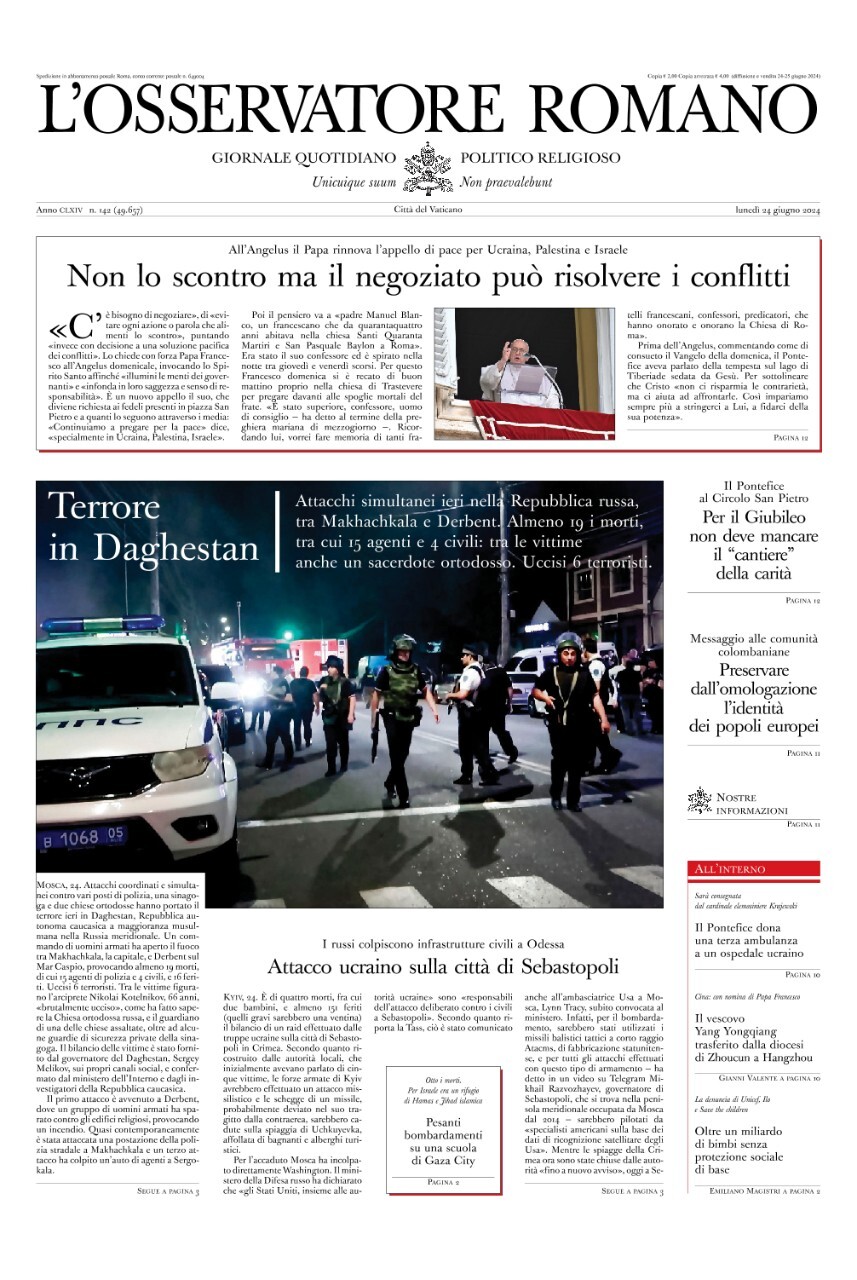 Prima-pagina-orservatore-romano-edizione-di-oggi-24-06-2024