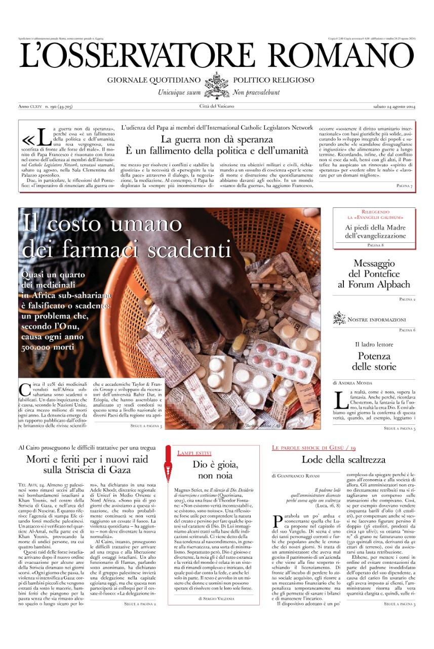 Prima-pagina-orservatore-romano-edizione-di-oggi-24-08-2024