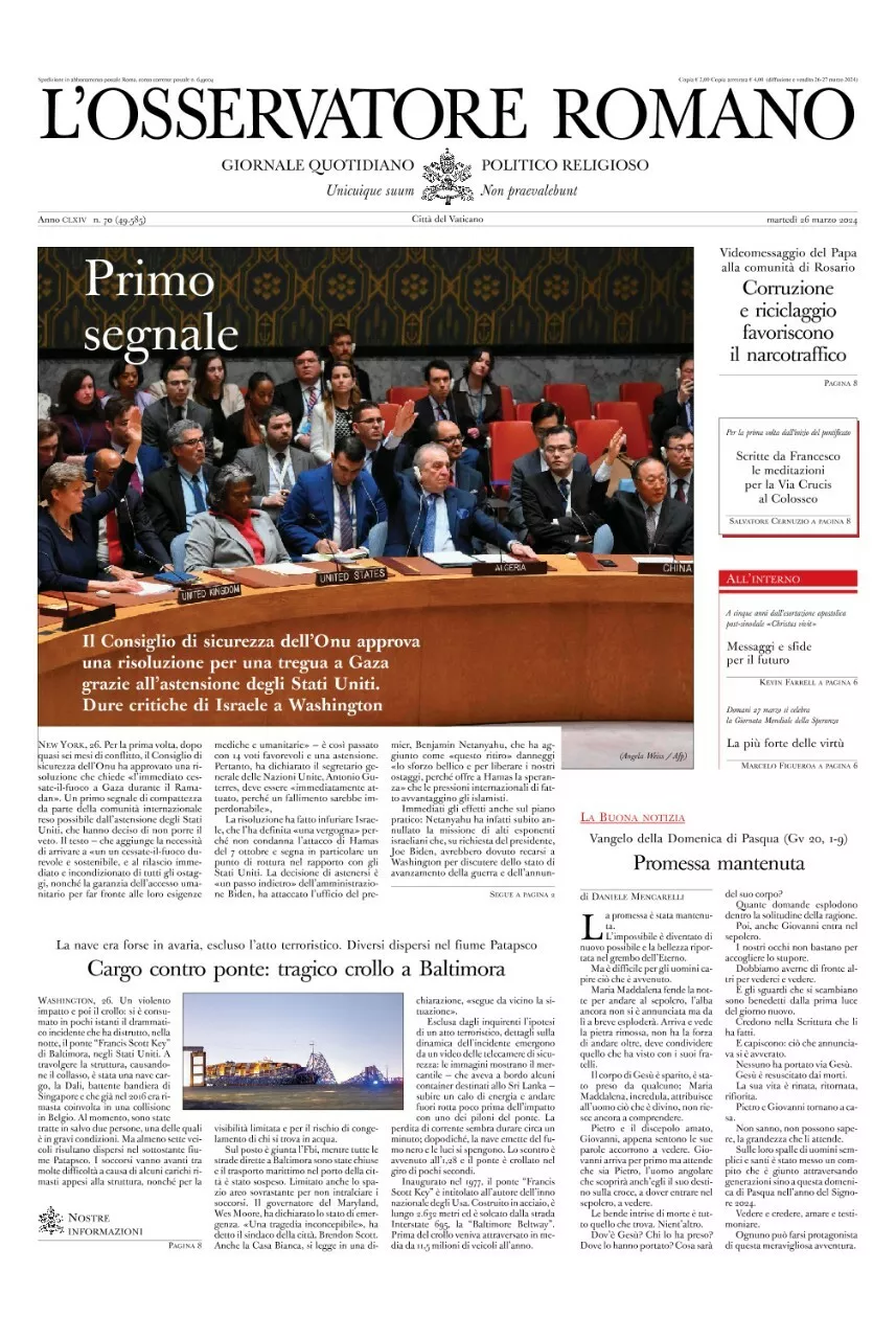 Prima-pagina-orservatore-romano-edizione-di-oggi-26-03-2024