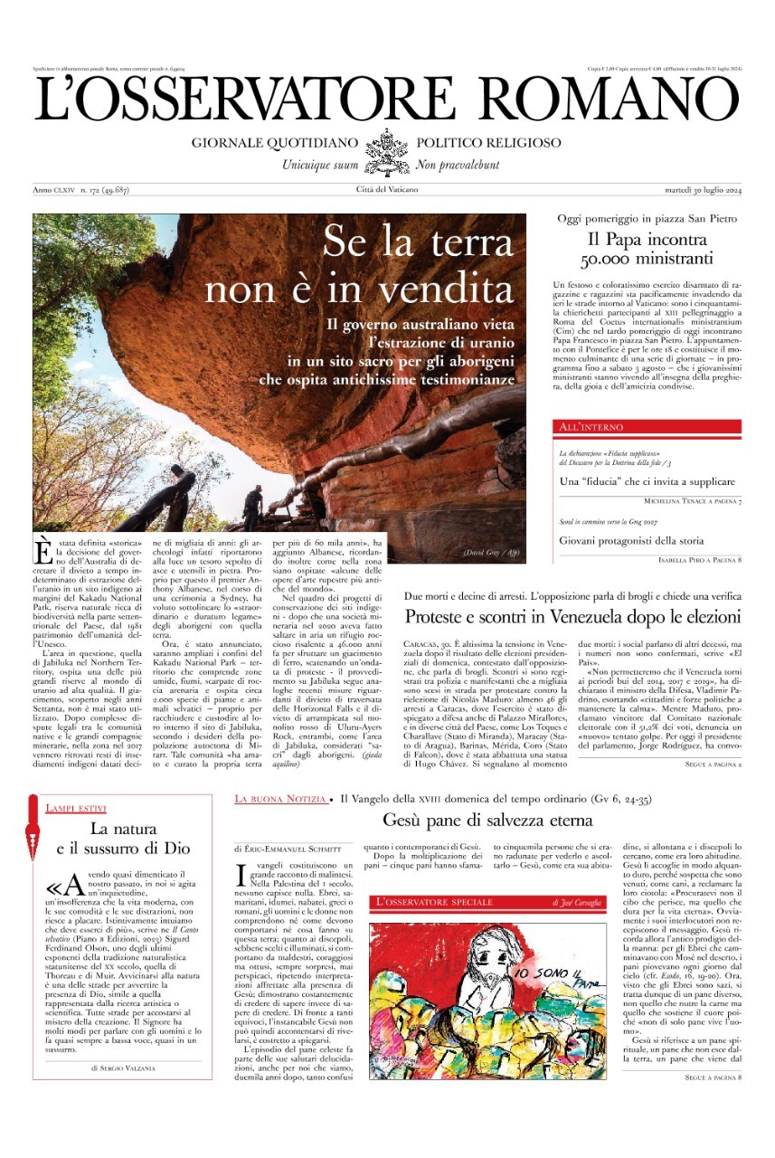 Prima-pagina-orservatore-romano-edizione-di-oggi-30-07-2024