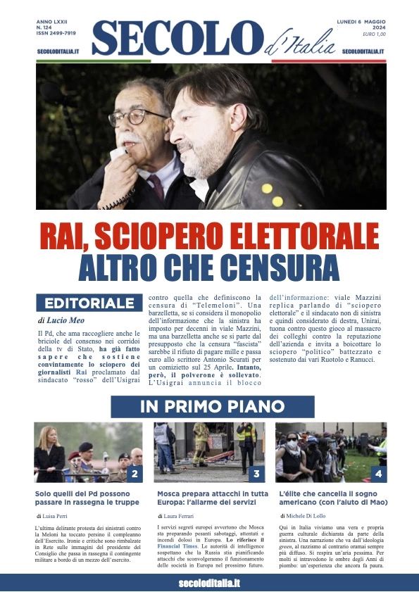 Prima-pagina-secolo-d-italia-edizione-di-oggi-06-05-2024