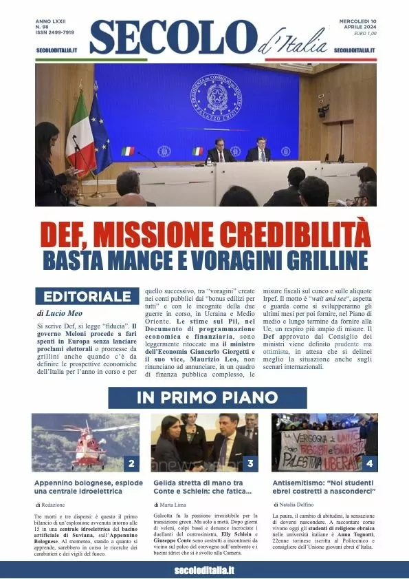 Prima-pagina-secolo-d-italia-edizione-di-oggi-10-04-2024