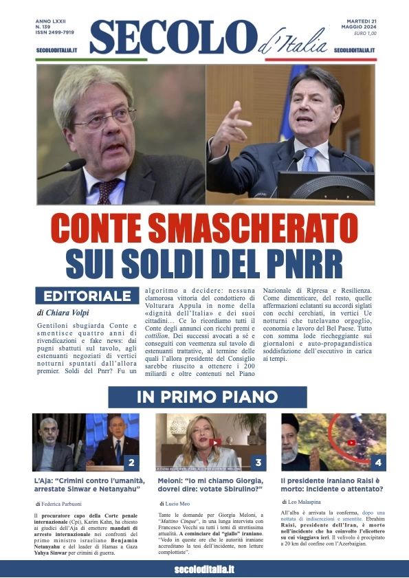 Prima-pagina-secolo-d-italia-edizione-di-oggi-21-05-2024