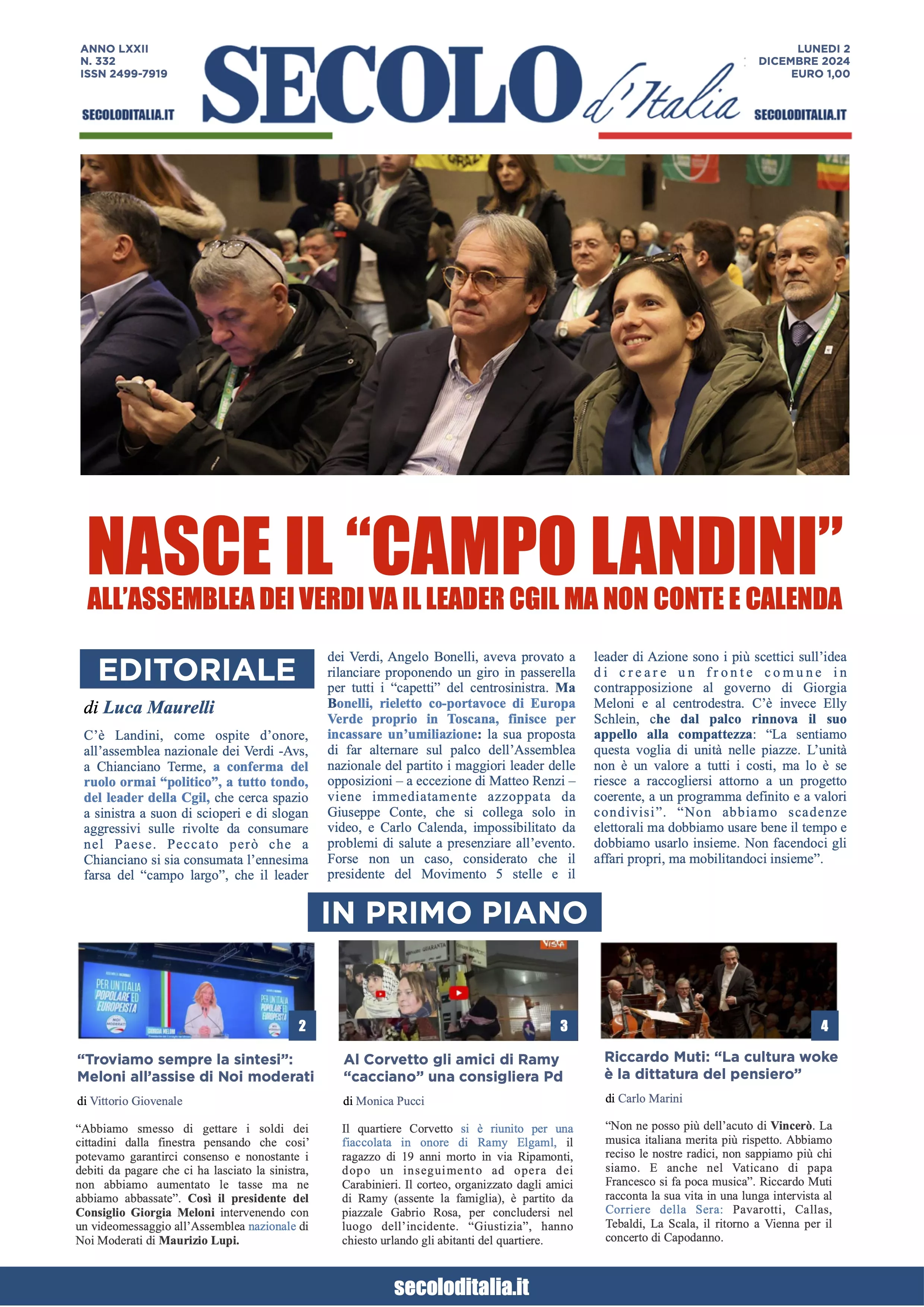 Prima-pagina-secolo-italia-oggi-edizione-di-oggi-02-12-2024