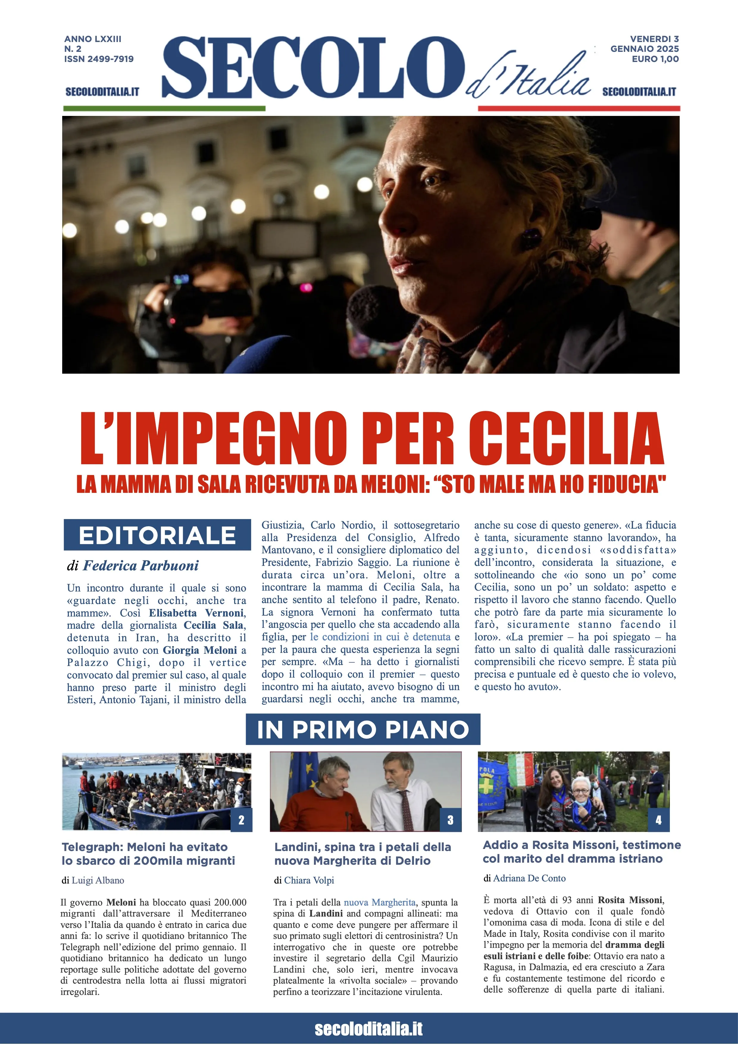 Prima-pagina-secolo-italia-oggi-edizione-di-oggi-03-01-2025