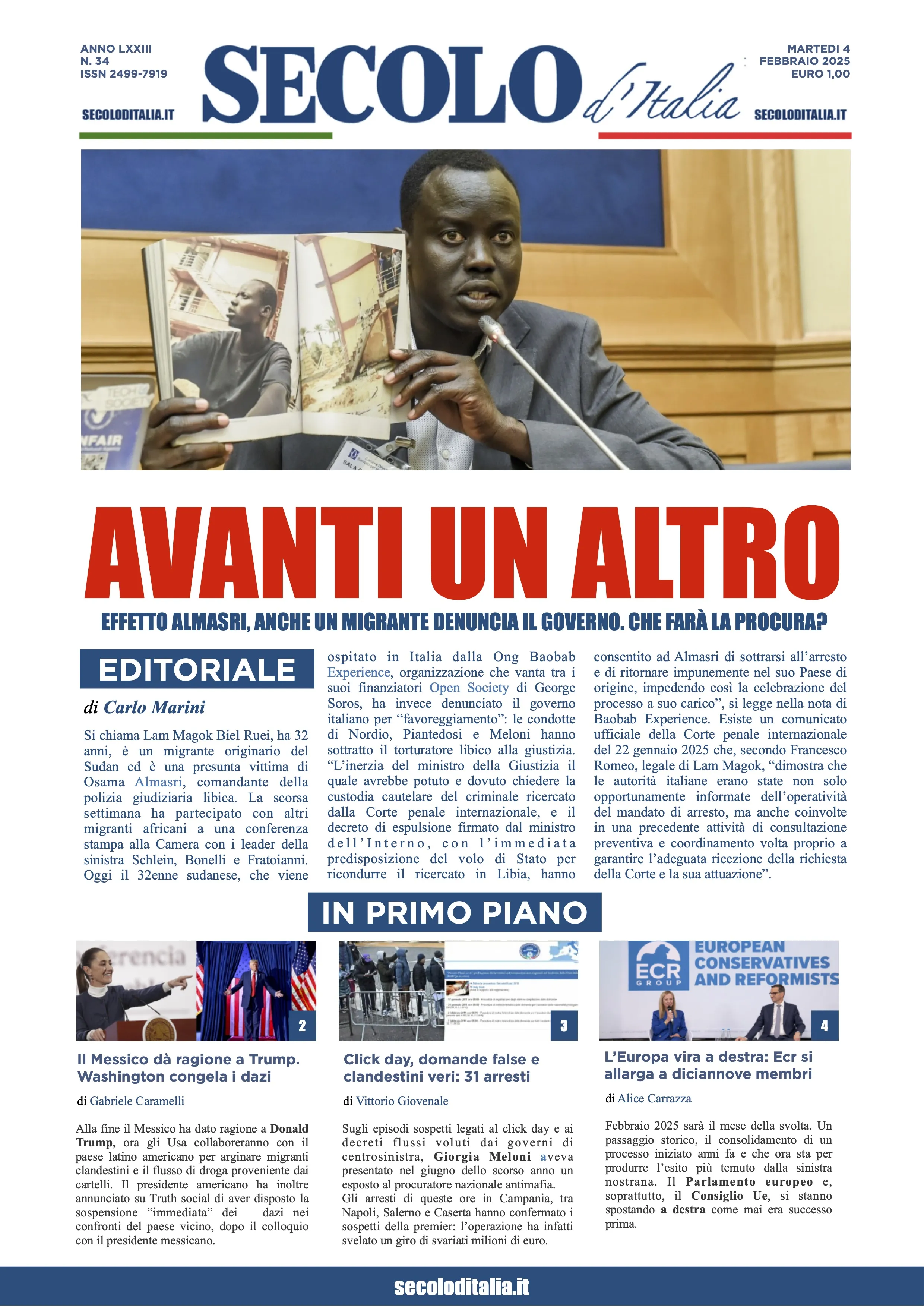 Prima-pagina-secolo-italia-oggi-edizione-di-oggi-04-02-2025