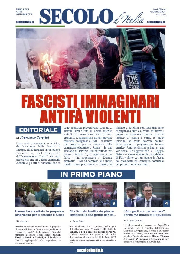 Prima-pagina-secolo-italia-oggi-edizione-di-oggi-04-06-2024