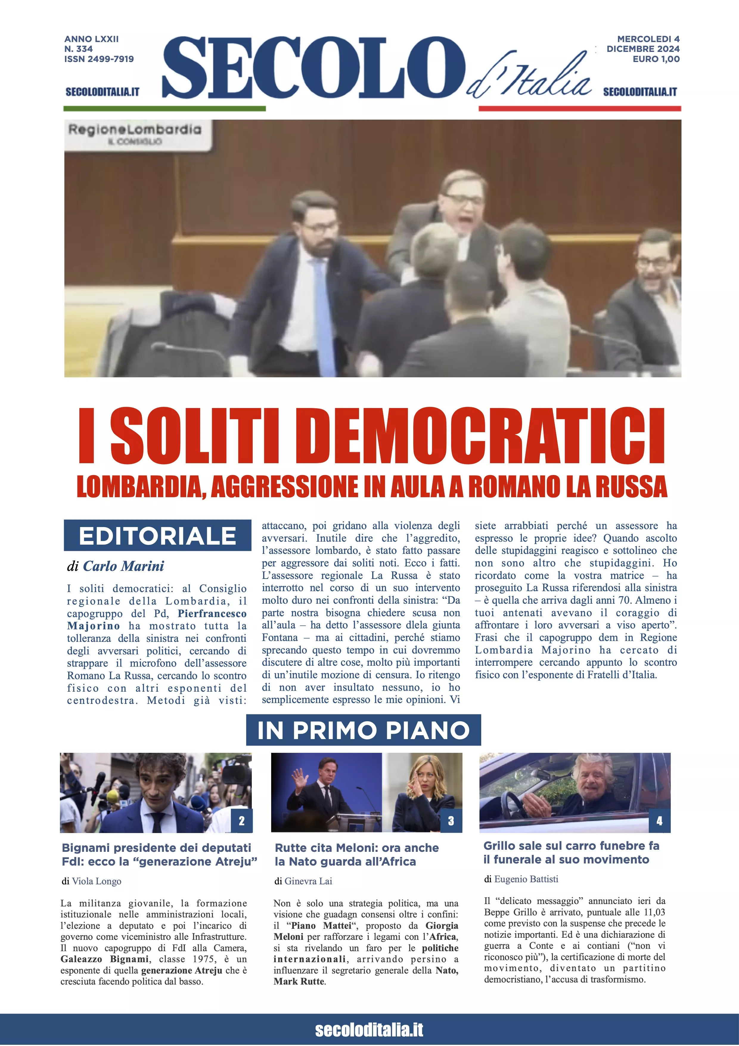 Prima-pagina-secolo-italia-oggi-edizione-di-oggi-04-12-2024