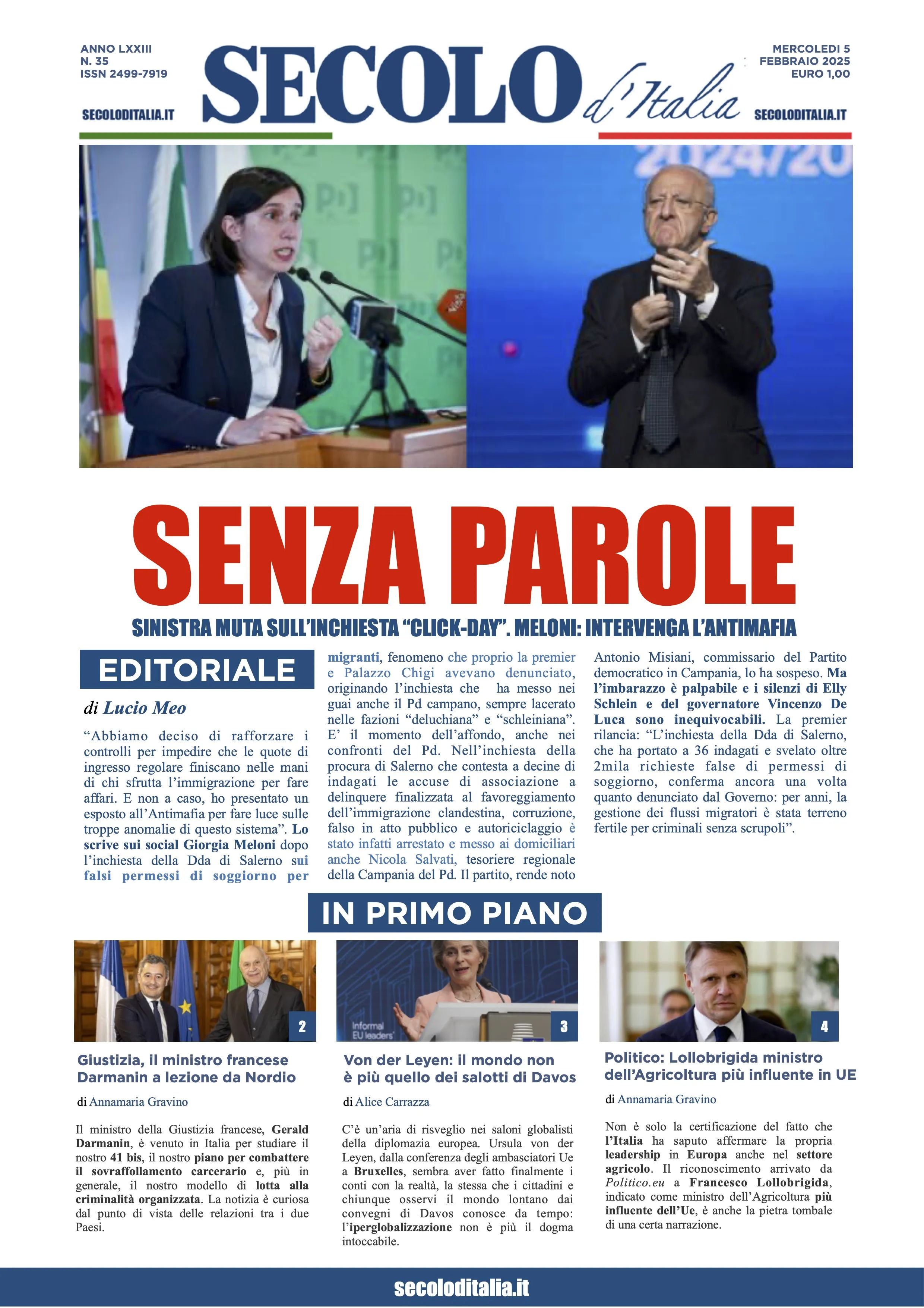 Prima-pagina-secolo-italia-oggi-edizione-di-oggi-05-02-2025