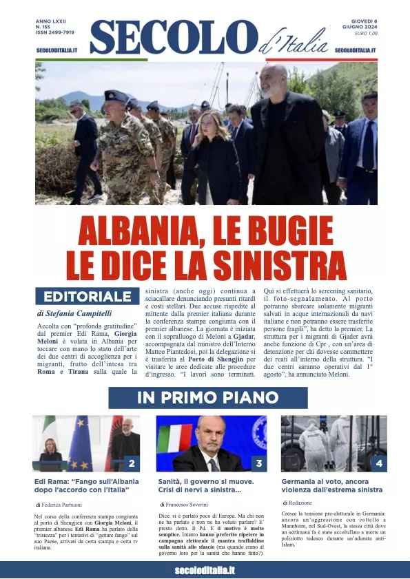 Prima-pagina-secolo-italia-oggi-edizione-di-oggi-06-06-2024