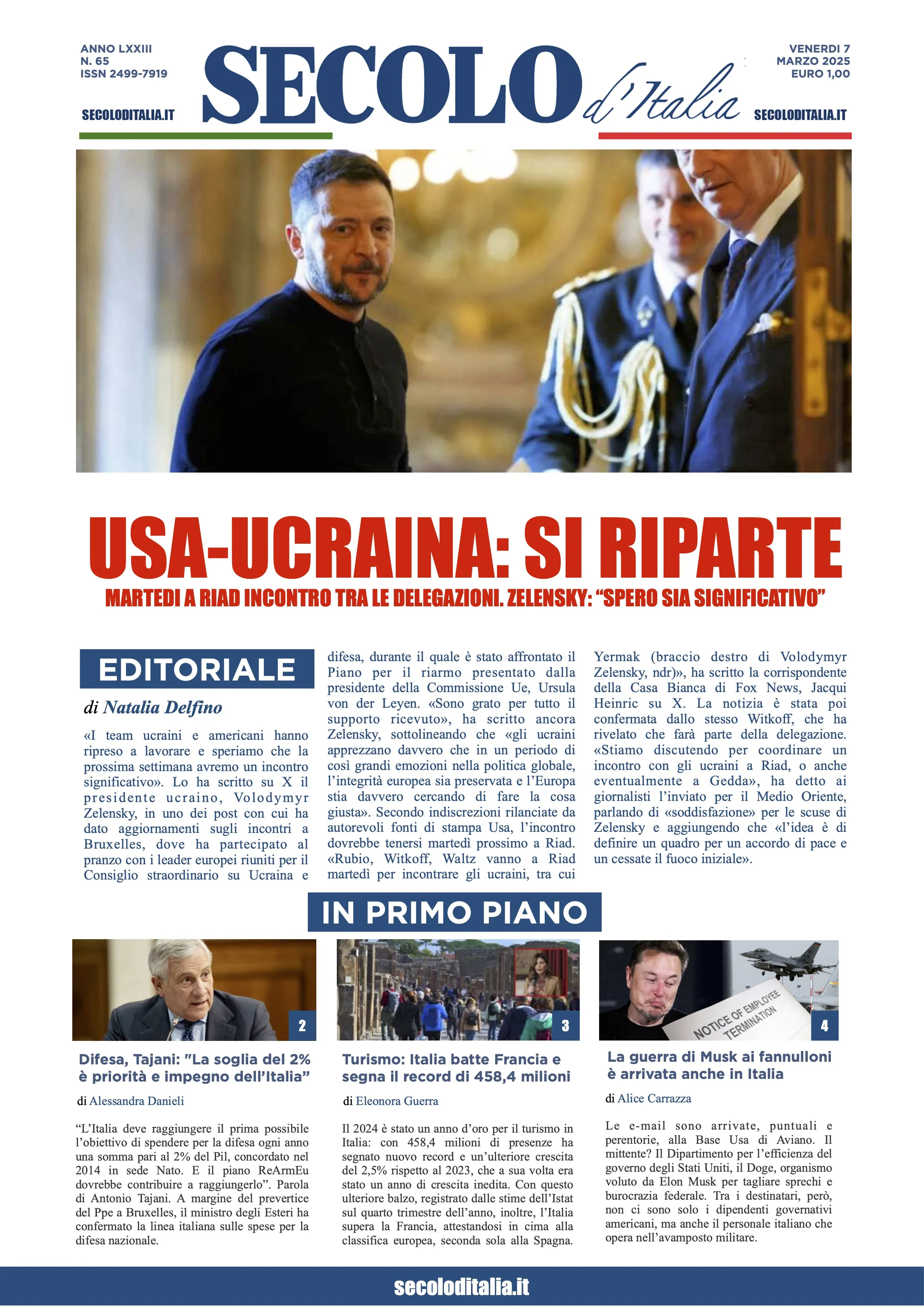 Prima-pagina-secolo-italia-oggi-edizione-di-oggi-07-03-2025