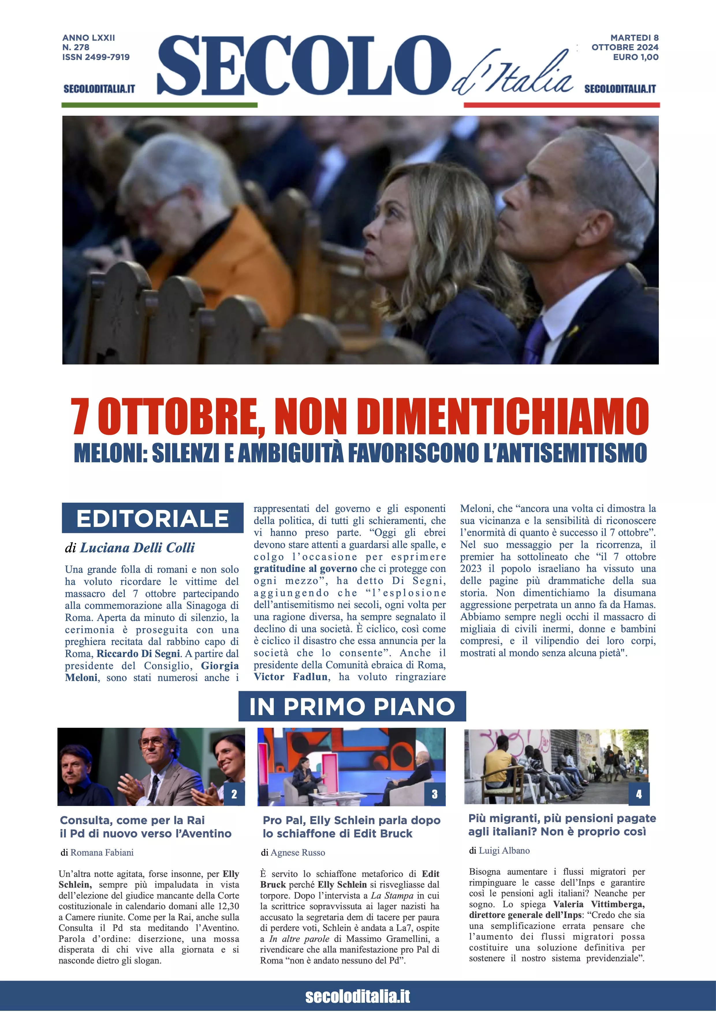 Prima-pagina-secolo-italia-oggi-edizione-di-oggi-08-10-2024