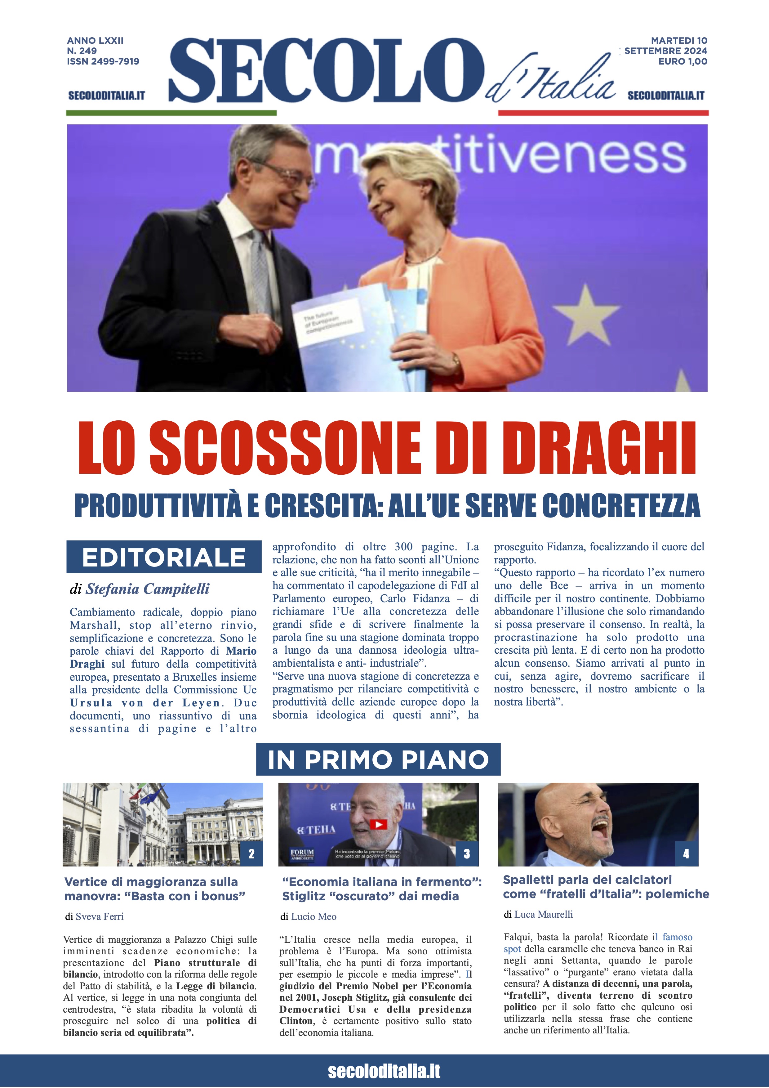 Prima-pagina-secolo-italia-oggi-edizione-di-oggi-Array