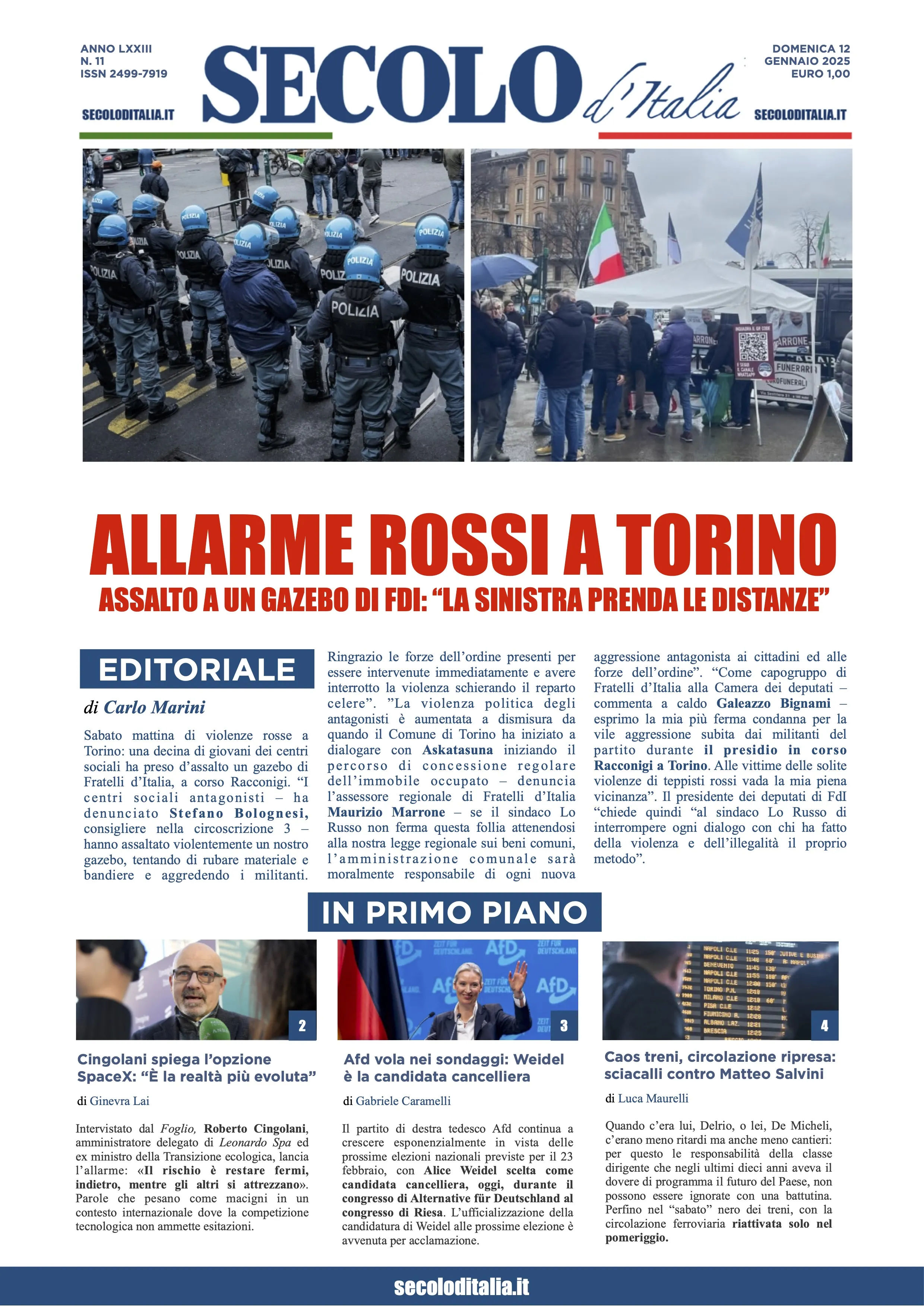 Prima-pagina-secolo-italia-oggi-edizione-di-oggi-12-01-2025