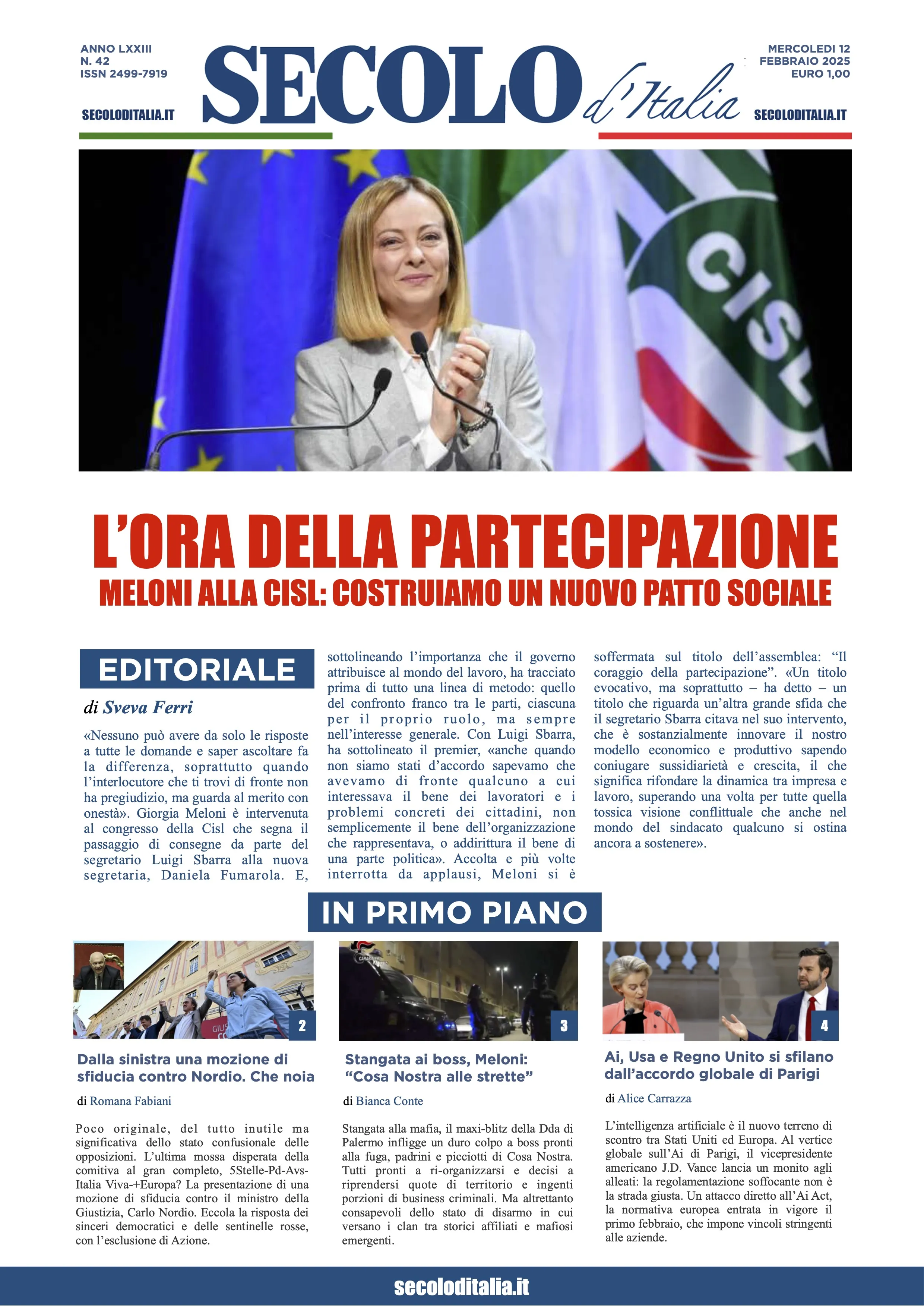 Prima-pagina-secolo-italia-oggi-edizione-di-oggi-12-02-2025