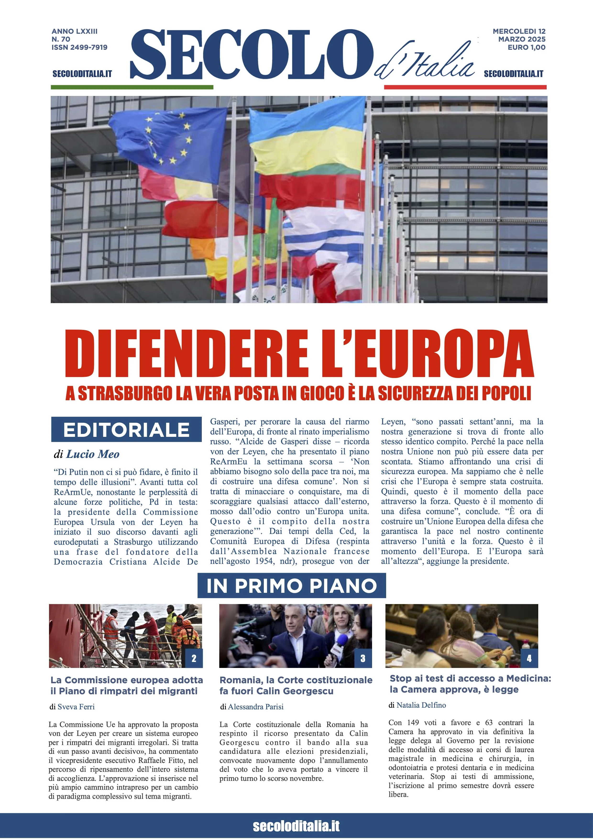 Prima-pagina-secolo-italia-oggi-edizione-di-oggi-12-03-2025