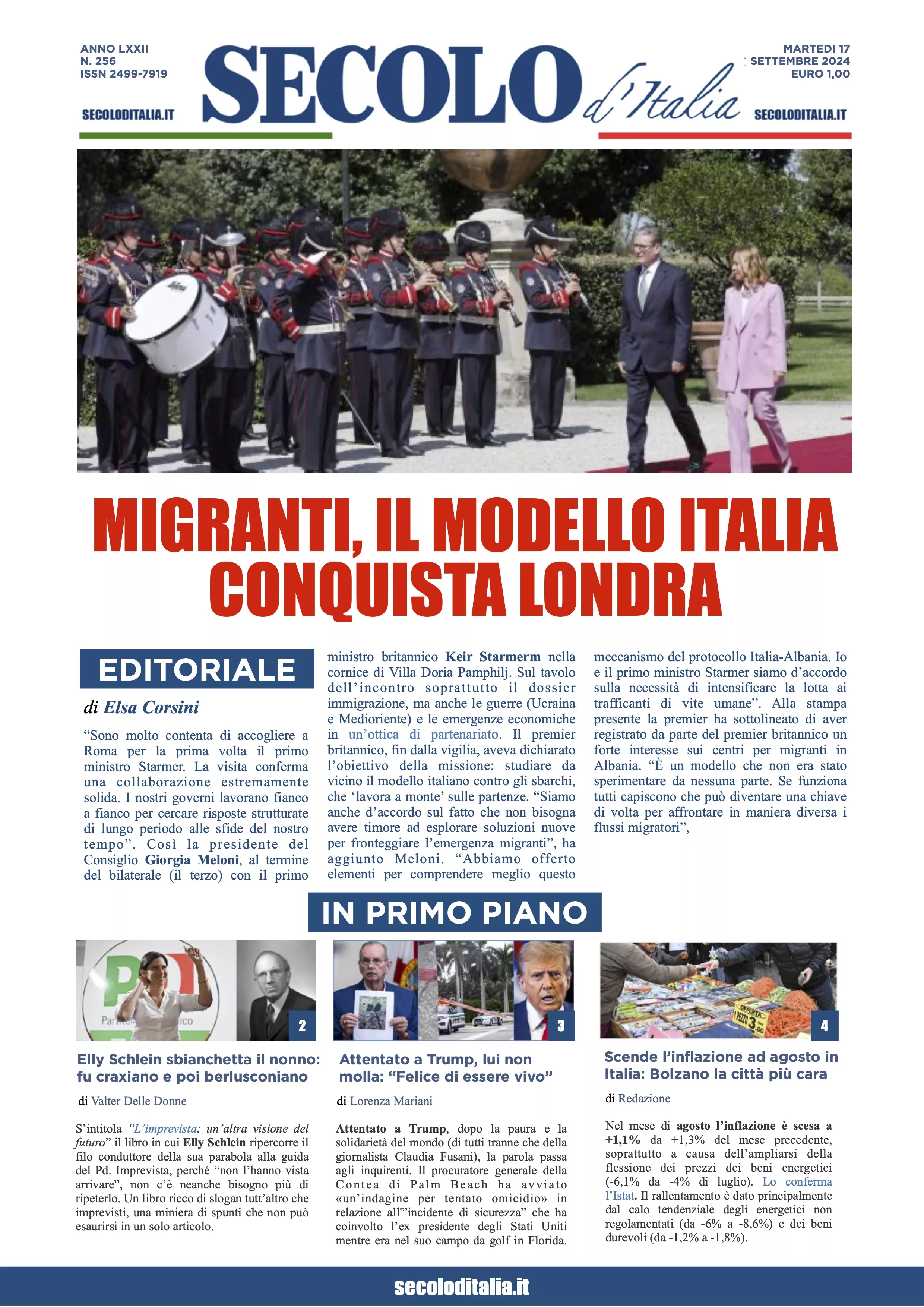 Prima-pagina-secolo-italia-oggi-edizione-di-oggi-17-09-2024