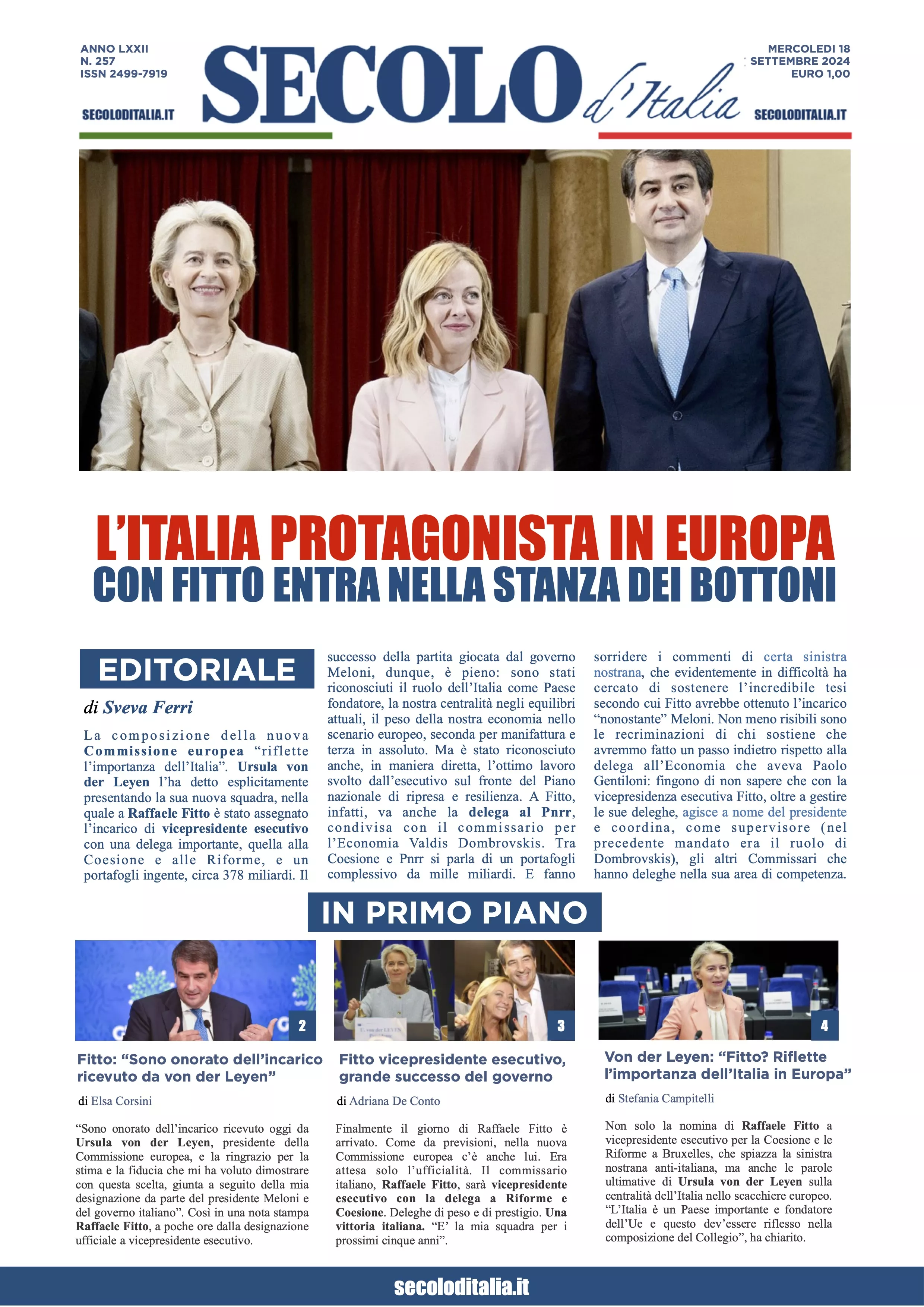 Prima-pagina-secolo-italia-oggi-edizione-di-oggi-18-09-2024