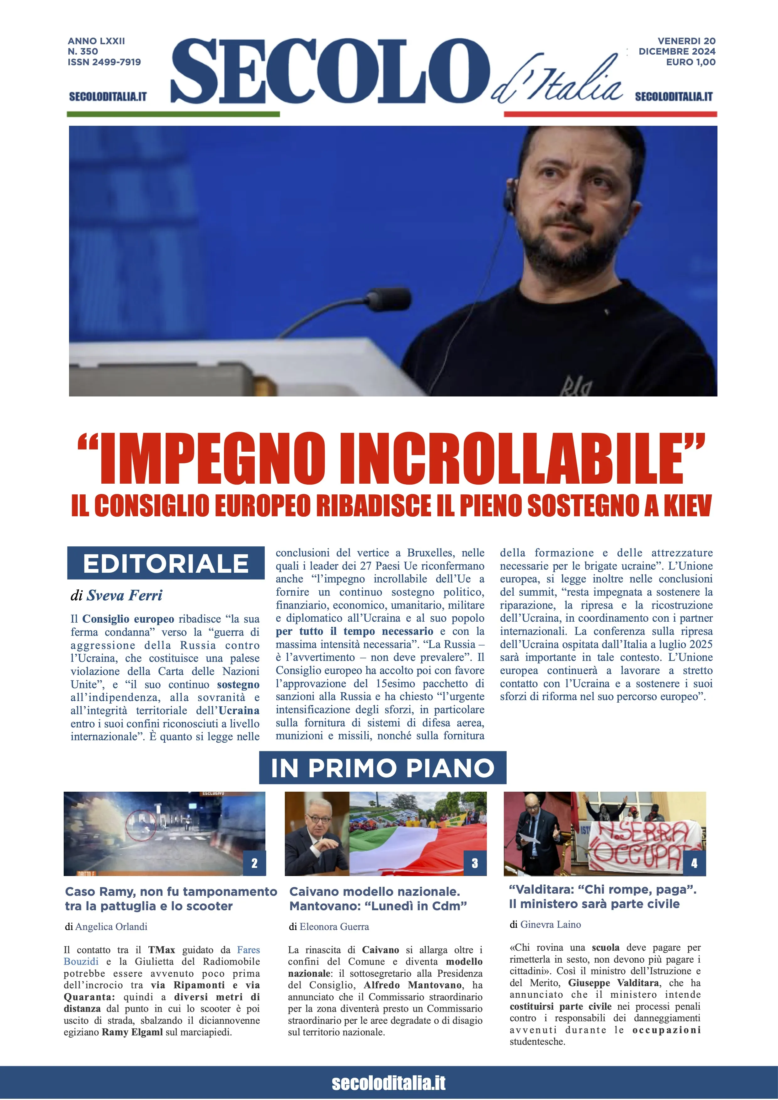 Prima-pagina-secolo-italia-oggi-edizione-di-oggi-20-12-2024