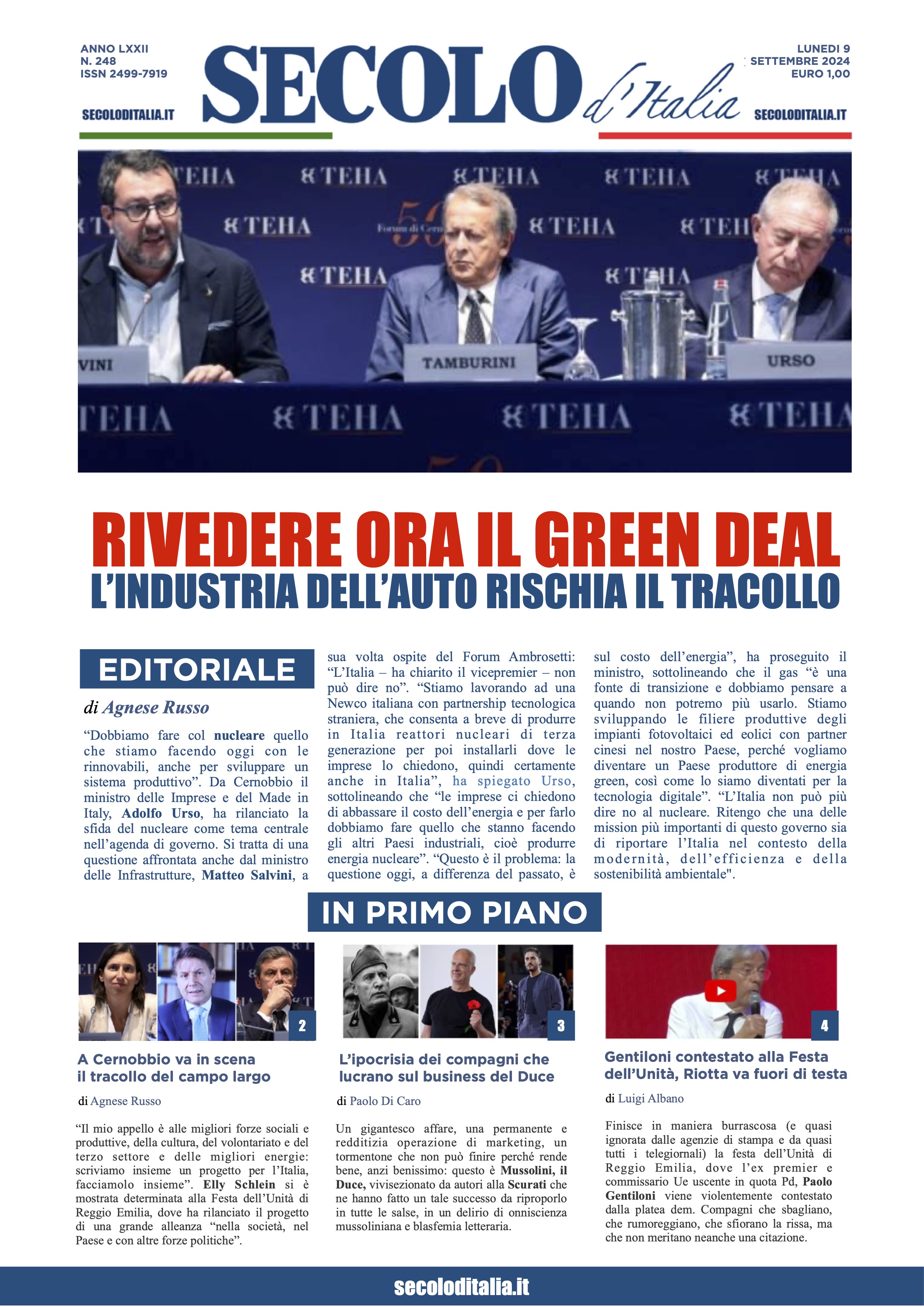 Prima-pagina-secolo-italia-oggi-edizione-di-oggi-Array