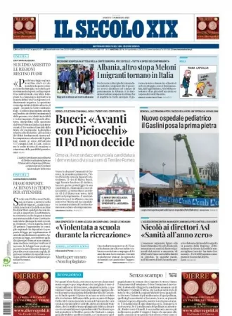 Prima-pagina-secolo-xix-editoriale-oggi-edizione-di-oggi-01-02-2025