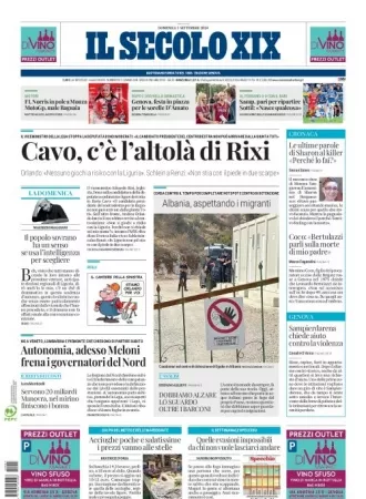 Prima-pagina-secolo-xix-editoriale-oggi-edizione-di-oggi-01-09-2024