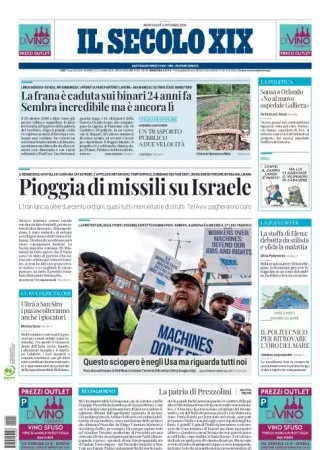 Prima-pagina-secolo-xix-editoriale-oggi-edizione-di-oggi-02-10-2024