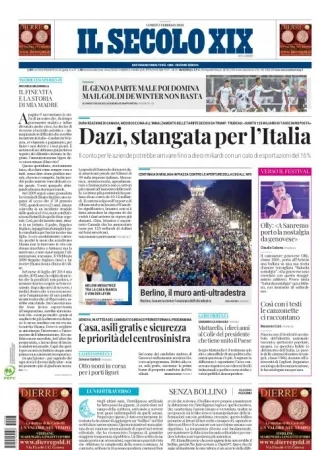 Prima-pagina-secolo-xix-editoriale-oggi-edizione-di-oggi-03-02-2025