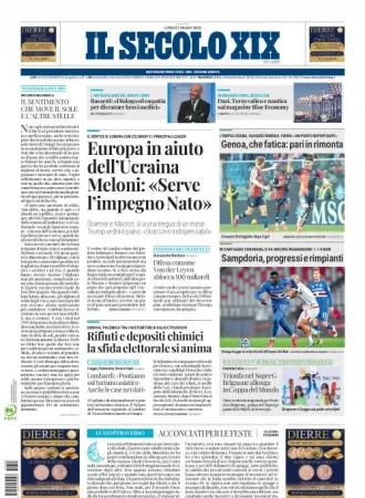 Prima-pagina-secolo-xix-editoriale-oggi-edizione-di-oggi-03-03-2025