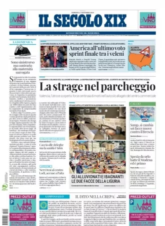 Prima-pagina-secolo-xix-editoriale-oggi-edizione-di-oggi-03-11-2024