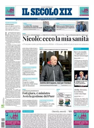 Prima-pagina-secolo-xix-editoriale-oggi-edizione-di-oggi-03-12-2024