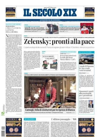 Prima-pagina-secolo-xix-editoriale-oggi-edizione-di-oggi-05-03-2025