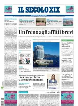 Prima-pagina-secolo-xix-editoriale-oggi-edizione-di-oggi-05-12-2024