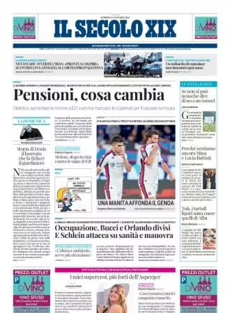 Prima-pagina-secolo-xix-editoriale-oggi-edizione-di-oggi-06-10-2024