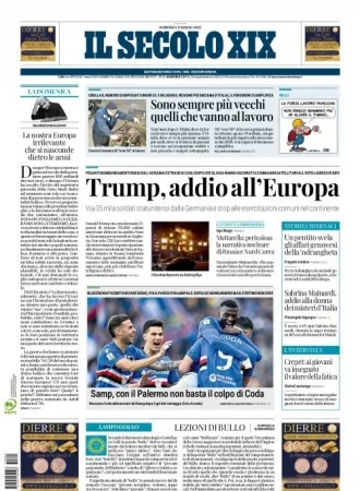 Prima-pagina-secolo-xix-editoriale-oggi-edizione-di-oggi-09-03-2025