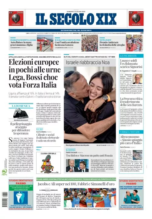 Prima-pagina-secolo-xix-editoriale-oggi-edizione-di-oggi-09-06-2024