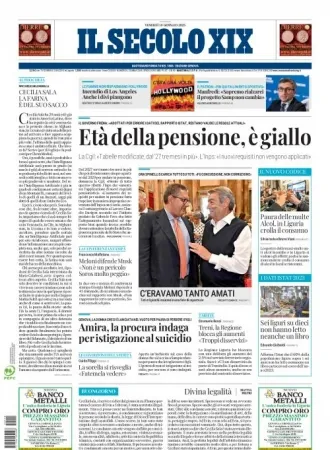 Prima-pagina-secolo-xix-editoriale-oggi-edizione-di-oggi-10-01-2025