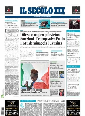 Prima-pagina-secolo-xix-editoriale-oggi-edizione-di-oggi-10-03-2025