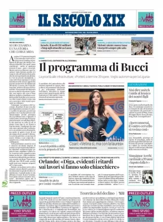 Prima-pagina-secolo-xix-editoriale-oggi-edizione-di-oggi-10-10-2024