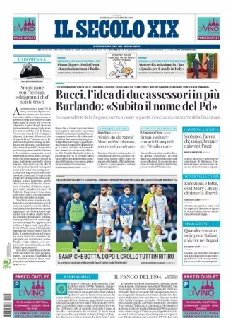 Prima-pagina-secolo-xix-editoriale-oggi-edizione-di-oggi-10-11-2024