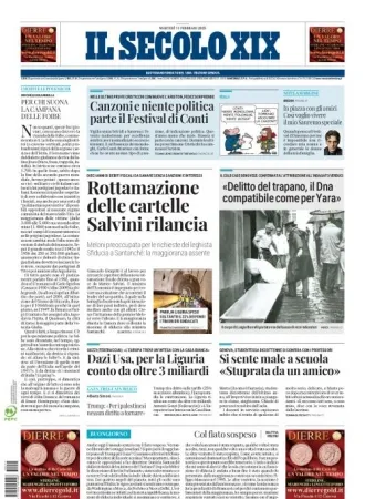 Prima-pagina-secolo-xix-editoriale-oggi-edizione-di-oggi-11-02-2025