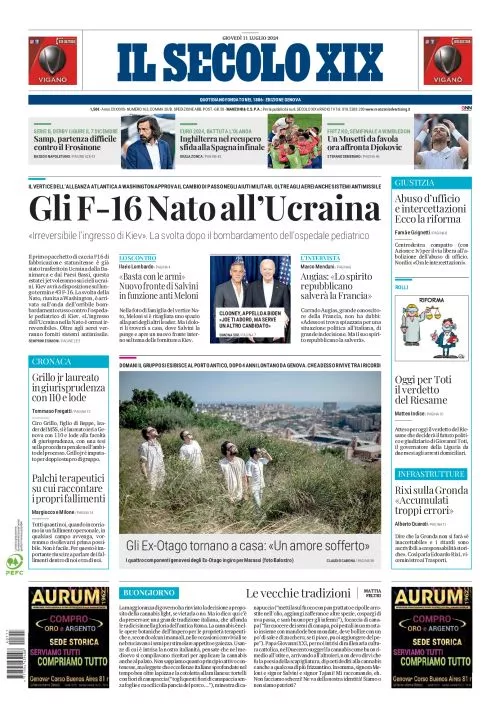 Prima-pagina-secolo-xix-editoriale-oggi-edizione-di-oggi-11-07-2024