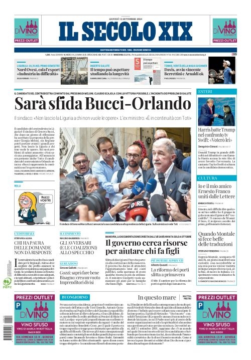 Prima-pagina-secolo-xix-editoriale-oggi-edizione-di-oggi-Array