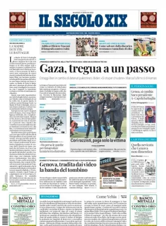 Prima-pagina-secolo-xix-editoriale-oggi-edizione-di-oggi-14-01-2025