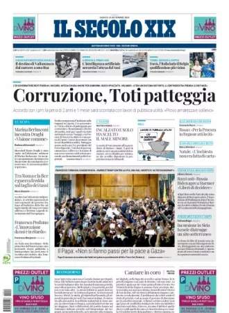 Prima-pagina-secolo-xix-editoriale-oggi-edizione-di-oggi-14-09-2024