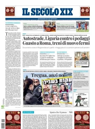 Prima-pagina-secolo-xix-editoriale-oggi-edizione-di-oggi-15-01-2025