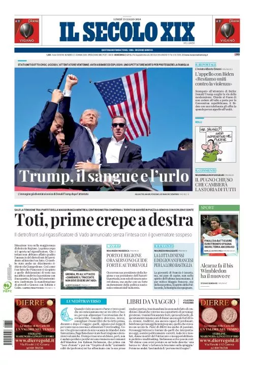 Prima-pagina-secolo-xix-editoriale-oggi-edizione-di-oggi-15-07-2024