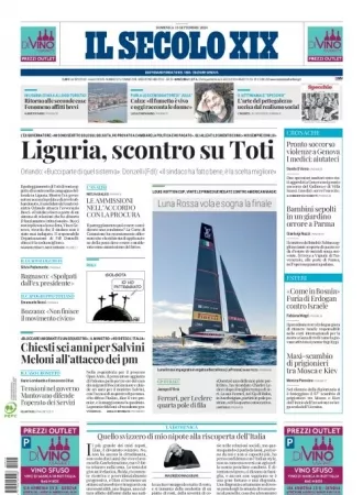 Prima-pagina-secolo-xix-editoriale-oggi-edizione-di-oggi-15-09-2024