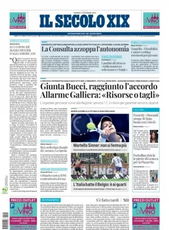 Prima-pagina-secolo-xix-editoriale-oggi-edizione-di-oggi-15-11-2024