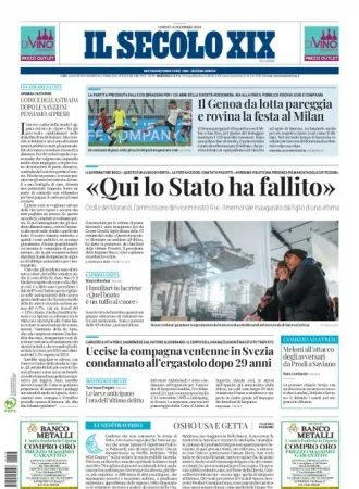 Prima-pagina-secolo-xix-editoriale-oggi-edizione-di-oggi-16-12-2024